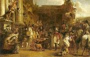Sir David Wilkie the entrance of george iv at holyrood house oil on canvas